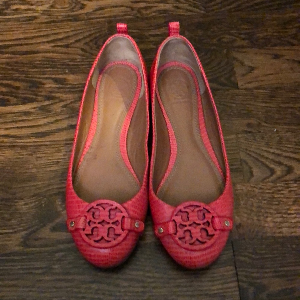 Tory Burch mini Miller red flats